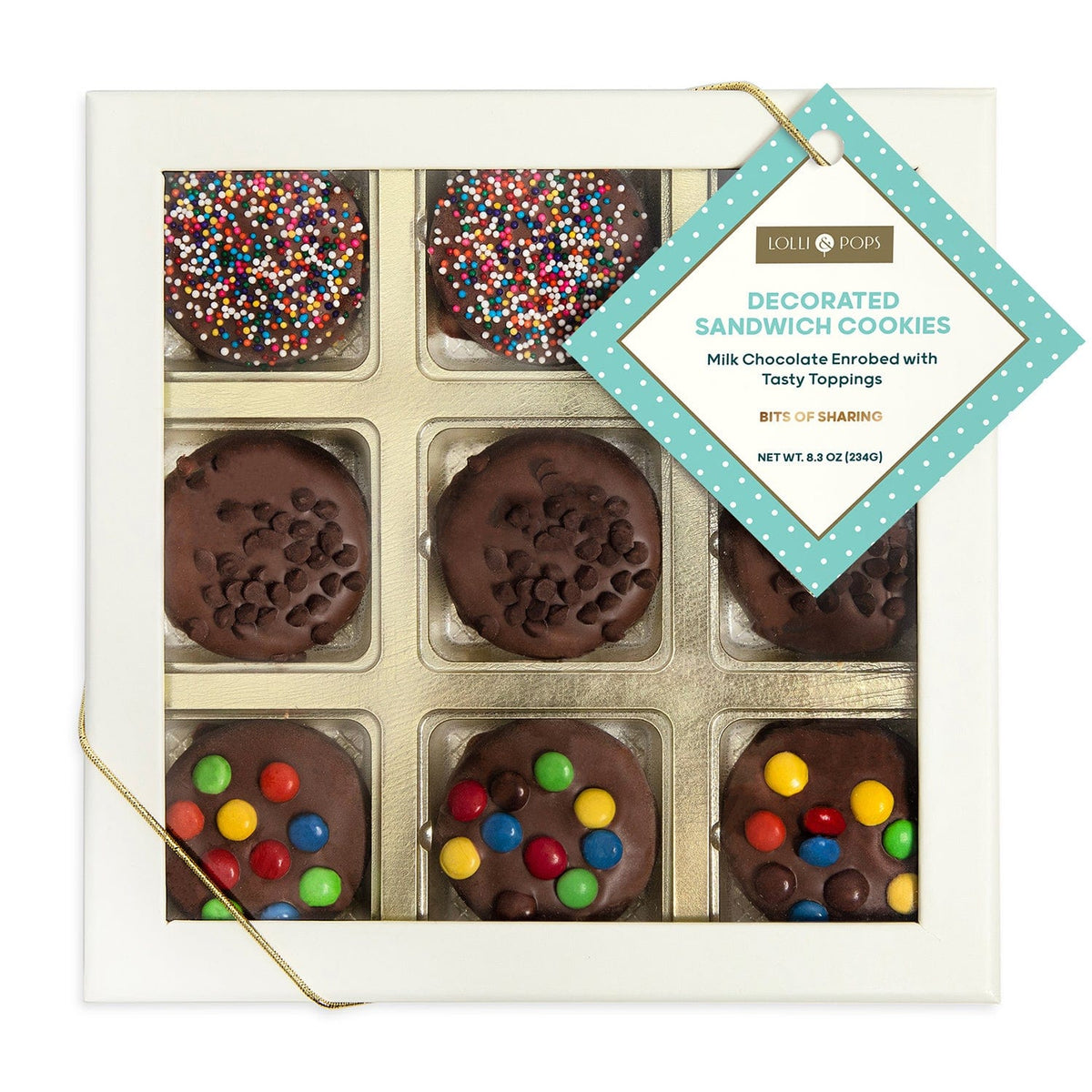 Lolli &amp; Pops Count Goods Decorated Sandwich Cookies 9 Piece