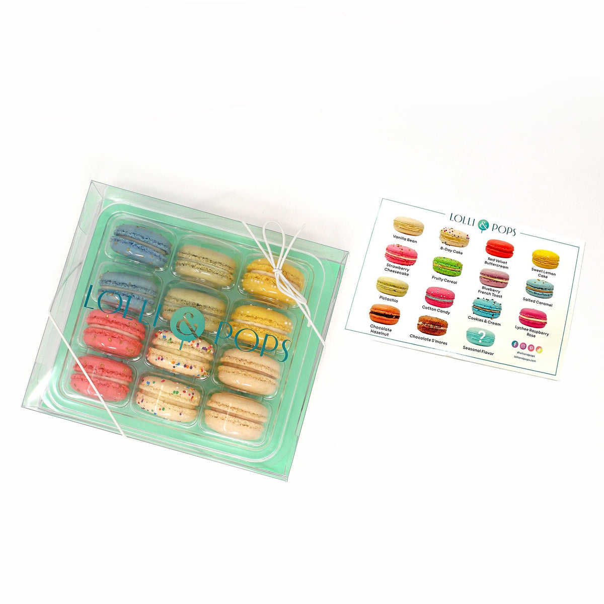 Lolli &amp; Pops Dessert Case Classic Set 12-Piece Macaron Box