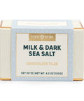 Lolli & Pops L&P Collection 12 Piece Milk & Dark Chocolate Sea Salt Tiles Box