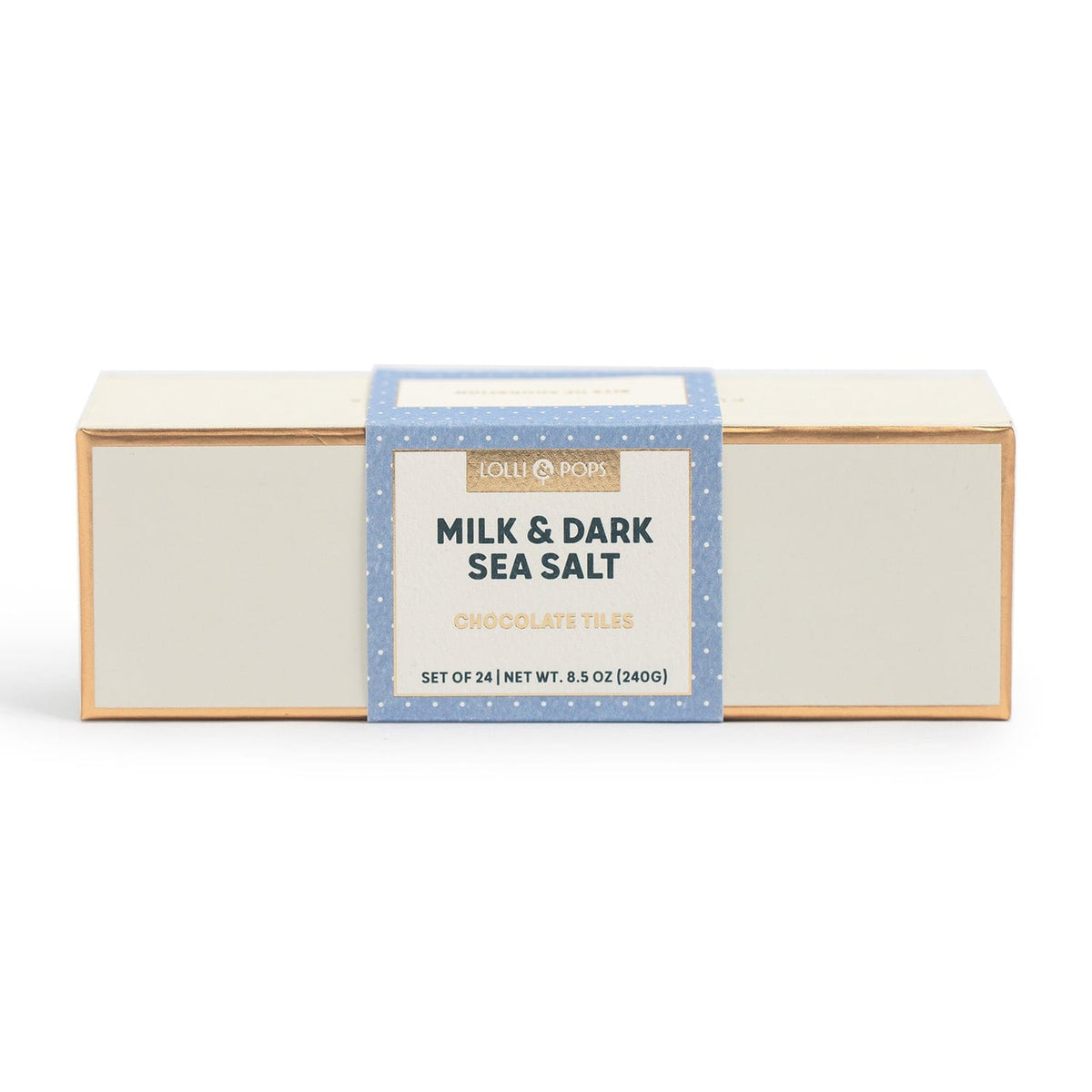 Lolli &amp; Pops L&amp;P Collection 24 Piece Milk &amp; Dark Chocolate Sea Salt Tiles Box