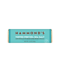 Hammond's Toffee Pretzel Sea Salt chocolate bar packaging on a white background